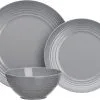 Flamefield Non-Slip Melamin Geschirr-Set 12-tlg. Grau -Campingutensilien Elegant Magasin 220529 2382230