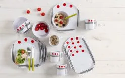Berger Dots Melamin Geschirr-Set 16-tlg. Grün -Campingutensilien Elegant Magasin 293383 2404276 2