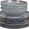 Bo-Camp Melamin Geschirr Set 12-tlg. Braun / Grau -Campingutensilien Elegant Magasin 394519 2893151