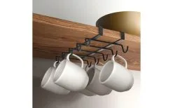 Metaltex My Mug Lava Tassen/Becherhalter Matt Schwarz -Campingutensilien Elegant Magasin 497330 3367227