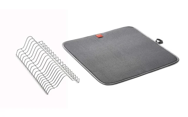 Metaltex Dry-Tex 2-in-1 Abtropfgestell Mit Microfasermatte Silber 4 Metaltex Dry-Tex 2-in-1 Abtropfgestell Mit Microfasermatte Silber – Bild 2