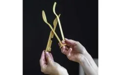 Koziol Klikk Pocket Besteck-Set 3-teilig Nature Ash Gray -Campingutensilien Elegant Magasin 510836 3431271 1