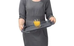 Wenko Anti-Rutsch Tablett Anthrazit -Campingutensilien Elegant Magasin 538201 3494677