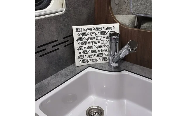 Pufz Schwedisches Geschirrtuch Wohnwagen Weiß 7 Pufz Schwedisches Geschirrtuch Wohnwagen Weiß – Bild 5